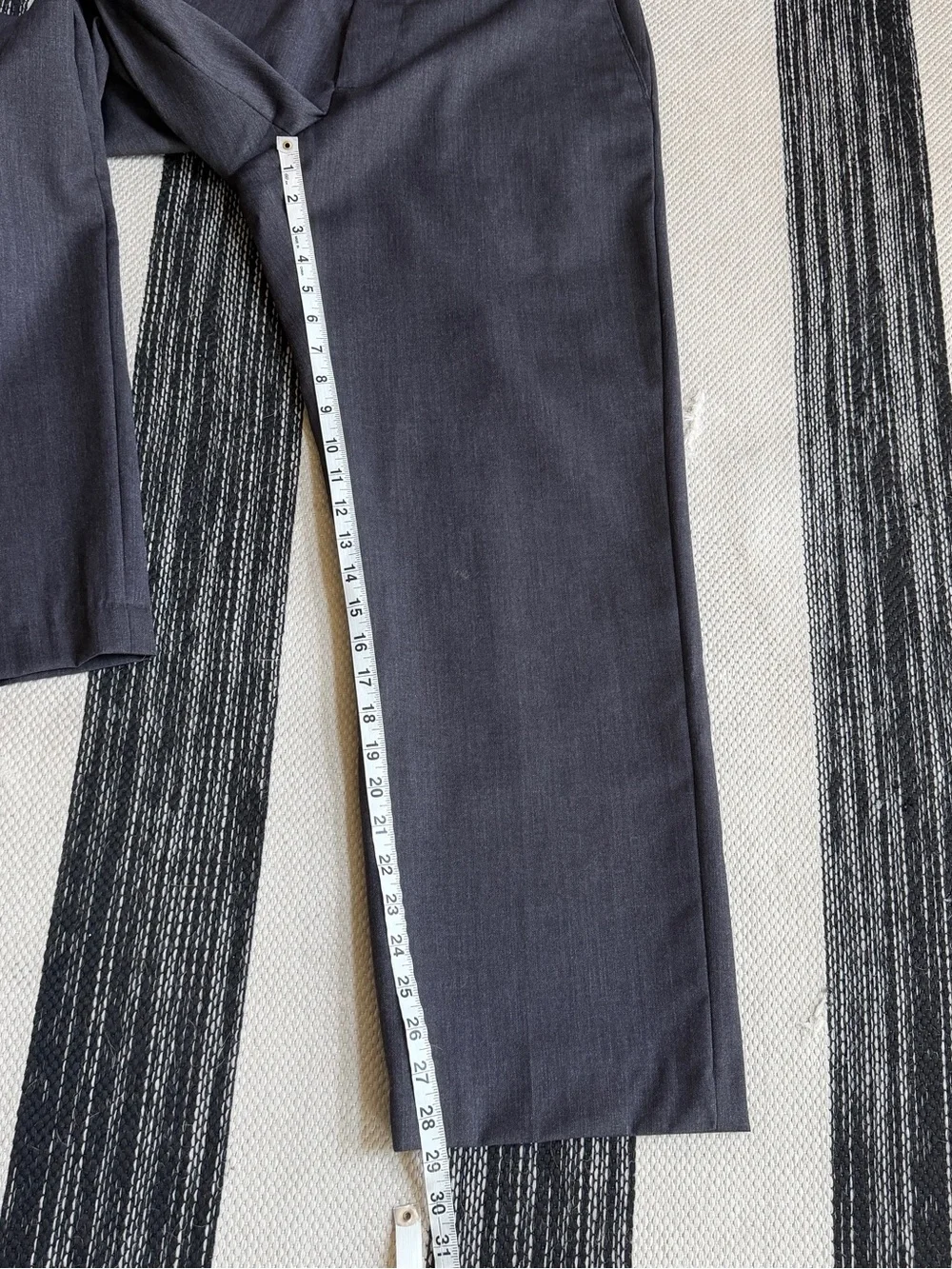 Banana Republic Men's Dark Charcoal Wool Chino Dress Pants Size W33x L32